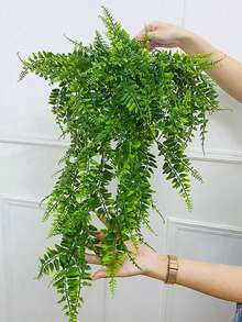 Artificial Hanging Fern Plant - Realistic Fern Vines, Suitable For Wedding Decor, Birthday Party, Garden Events, Indoor & Outdoor Use - Outdoor Greenery | Decorative Vines | Durable Foliage, Wedding Decor, Bridal, Backdrop, Props, Wreaths, Tablescapes, Centerpieces, Garlands, Candle Wreaths, Banquets, Dates, Parties - Green - View 3