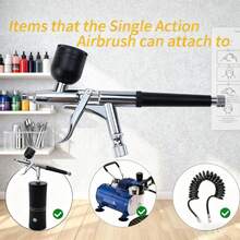 Portable Multi-Function Spray Gun Pen Set - Equipped With 0.3mm Nozzle And Adjustable Atomization Button, Adjustable Spray Valve, Suitable For Model Painting, Nail Art Coloring, Convenient Nail Art Supplies, Random Style, Packaging And Color - Multicolor - View 5