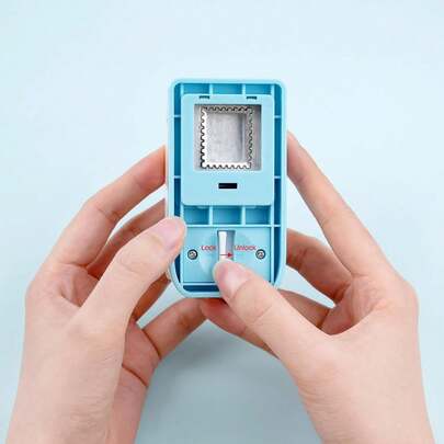Rectangular/Square Stamp Shaped Craft Hole Punch, Fan-Edged Paper Hole Punch, Suitable For Card Making, Scrapbooking, DIY, Portable Lever-Style Hole Punch