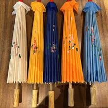 5 Sombrillas De Tela Chinas Para Decoración De Fiestas De Bo - Azul - Ver 8