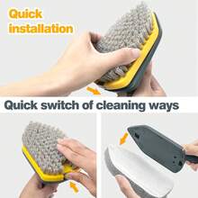 142CM Extendable Long Handle Shower Scrubber 3 In 1 Interchangeable Brush For Bathroom Bathtub Floor Wall Cleaning - 1 - View 3