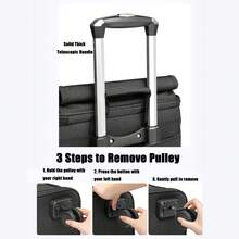 Rolling Pet Carrier With Wheels Double Compartment - Cat Travel Carrier For Small Dogs, Removable Divider For Medium Pet, Mesh Panels, Luggage Design - Black - View 8