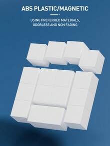 Đồ chơi xếp hình nam châm, hình dạng thú vị, đồ chơi giảm căng thẳng, nam châm 6 mặt, đồ chơi lắp ráp nam châm, đồ chơi văn phòng, trò chơi xếp hình giáo dục. - Nhiều màu - Xem 6