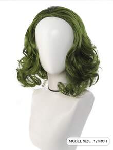 小丑绿色假发，男女皆宜，完美搭配小丑服装。采用耐高温合成纤维制成，是派对、节日和角色扮演的理想之选。 - 綠色 - 查看 2