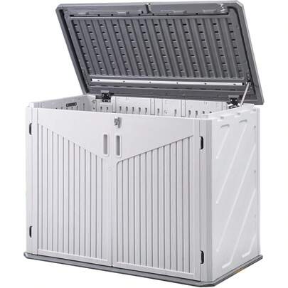 Plastic Garden Storage Outdoor Furniture - White (132 X 72 X 99 Cm)