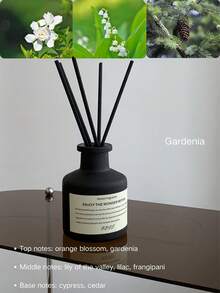 1 pièce Diffuseur de parfum sans flamme, huile essentielle/aromathérapie/parfum longue durée, convient pour la chambre, la salle de bain, le salon, etc. Cadeau de Noël/Saint-Valentin (quantité aléatoire de bâtonnets parfumés) (bouteille givrée/transparente) - Divers parfums - Voir 23