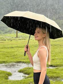 1 chiếc ô gấp chống gió dành cho nam - Ô chống gió và tia UV, ô du lịch tự động nhỏ gọn, dễ mang theo - Nhiều màu - Xem 5