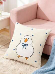 1个ins风卡通小鸡抱枕套，可拆卸可水洗，适用于办公室午睡、卧室、客厅、沙发，是送礼佳品，不含枕芯 - 彩色 - 查看 4