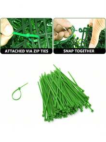 100根重型绿色尼龙扎带 - 自锁式园艺植物扎带，适用于藤蔓、树叶和管道，多用途园艺捆扎解决方案，装饰性园艺扎带，高强度优质塑料扎带，适用于固定派对装饰品、家庭和车辆维修线路捆扎、手工DIY植物捆绑 - 綠色 - 查看 8