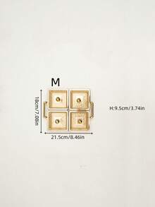 3/4/6件套零售饼干收纳盘托盘套装，派对节日活动餐具托盘套装，可重复使用 - 琥珀色 - 查看 9