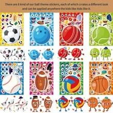FIFA Multi-Sport Themed DIY Sticker Set, Football, Basketball, Baseball And Other Fun Expression Stickers, Great For Sports Enthusiasts Decoration, Also Suitable For Scrapbooking - Random - View 2