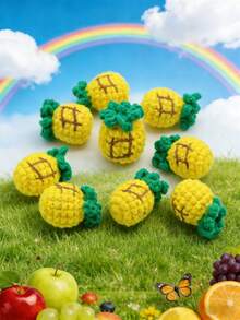 3/5/10/20/30 件手工钩针红色草莓饰品 | 红色和绿色针织羊毛吊坠，适用于钥匙扣、手机配件和 DIY 工艺品 - 完美的生日礼物装饰、包袋饰物、俏皮设计、织物纹理、钩针配饰，非常适合感恩节 - 紅色 - 查看 6