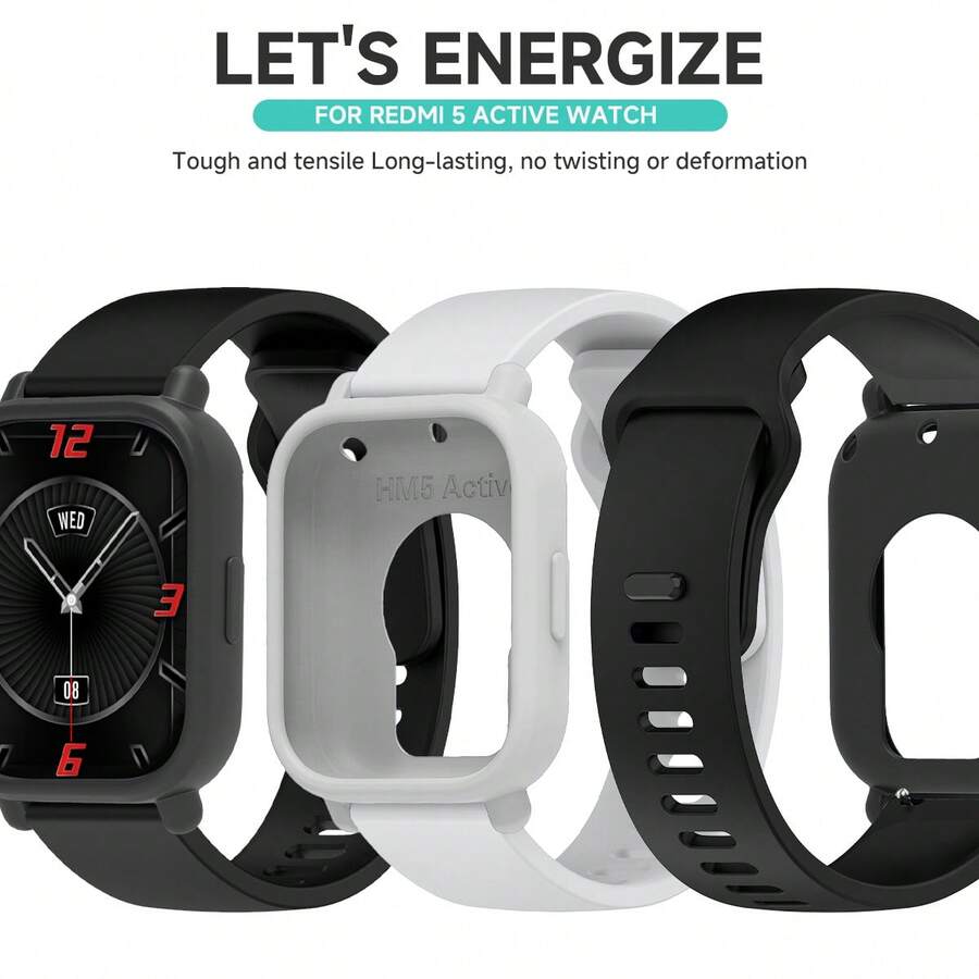 1PC Soft Silicone Watch Band And Protective Case Cover Compatible With Watch 5 Active - Watch 5 Active - View 1