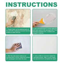 墙面修补奇迹，轻松无忧翻新，无缝修补。家用墙面修补填料，只需涂抹并刮除，即可瞬间焕新墙面，高效墙面修补填料。轻松解决剥落和碎裂问题。防水防污墙面修补填料，一次性解决墙面问题——速干型墙面修补填料，涂抹后即可安心使用。 - 液體 - 查看 5