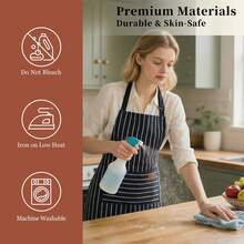 2 Pack Cooking Aprons Adjustable Bib Apron For Women With 2 Pockets, Kitchen Restaurant Men Chefs Aprons - Let's Learn - View 6