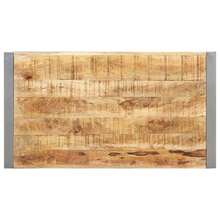 Coffee Table 110x60x40 Cm Rough Mango Wood - Grey - View 3