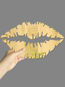 A Set Of Silver And Gold Lip Mirror Surfaces Stickers - Mirror Wall Stickers - View 11