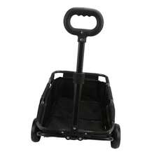 Cochecito para Perros Capacidad de Carga de 15 43 Transportador Plegable para Mascotas Cochecito para Gatos Carrito de Viaje para Mascotas de Acero Al Carbono con Ruedas - Negro - Ver 2