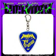 AESPA “富翁”亚克力吉他拨片钥匙扣，挂件，刺绣歌词玩具，旅行玩具，课堂装饰玩具，迷你玩具，浴室玩具，圣诞文具，减压球，生日礼物，圣诞礼物，蜡制礼物，完美礼物，商家 - 彩色 - 查看 11