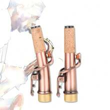 Set de 2 tapas de boquilla de saxofón de metal curvo, que incluye tipos curvos y rectos - Multicolor - Ver 8