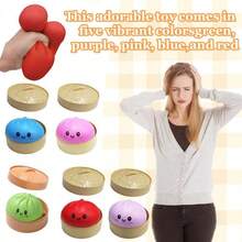 Cute Bun-Shaped Toys Suitable For Adults And Teenagers, Easter Egg Stuffing, Sensory Stress-Relieving Balls, Stress-Relieving Finger Toys, Christmas Stocking Stuffing, Mystery Gift Boxes. - 紫色 - 查看 3