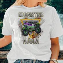 Monster Truck Mom Monster Truck Are My Jam Truck Lovers For Mom Women T-Shirt - trắng - Xem 2