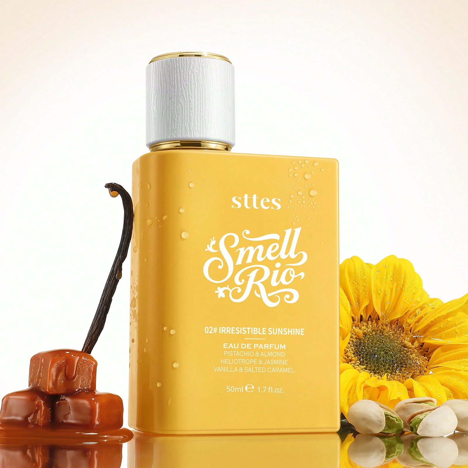 Sttes Perfume 602# (Irresistible Sunshine) - Eau De Parfum, Vanilla Gourmand Scent With Caramel & Vanilla Notes 50ml