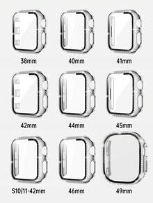 Bộ sản phẩm 2 món này bao gồm 1 dây đeo đồng hồ kim loại màu bạc mỏng 14mm thời trang và 1 miếng bảo vệ dây đeo đính kim cương. Đây là bộ dây đeo đồng hồ bảo vệ kép với chức năng chống sốc, chống trầy xước và chống bụi, phù hợp với Ultra 3/2/1, SE, S10/S9/S8/S7/S6/S5/S4/S3/S2/S1 Series. - Nhiều màu - Xem 10