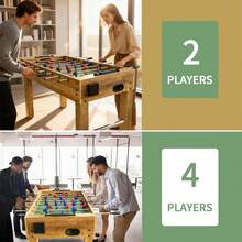 HLC 48" Football Table Foosball Home Arcade Game Room Indoor Outdoor Sport Game - Yellow - View 4