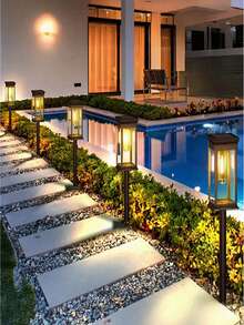 LED Solar Tungsten Filament Light, Innovative Creative Design, Suitable For Home, Yard, Outdoor, Garden Stake Light, Waterproof Home Tungsten Filament Light, Wall Light, Scenery Decor Atmosphere Solar Lawn Light - Solar-powered Tungsten Filament Landscape Lights - View 8