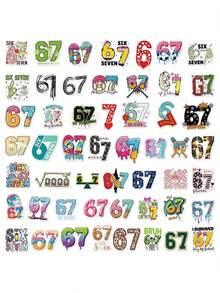 50pcs 67 Styles Popular Internet Meme Graffiti Stickers, Waterproof Durable Reusable For Motorcycle Helmet, Car, Gift Box, Envelope, Graffiti Sticker, Guitar, Laptop, Luggage - Multicolor - View 2