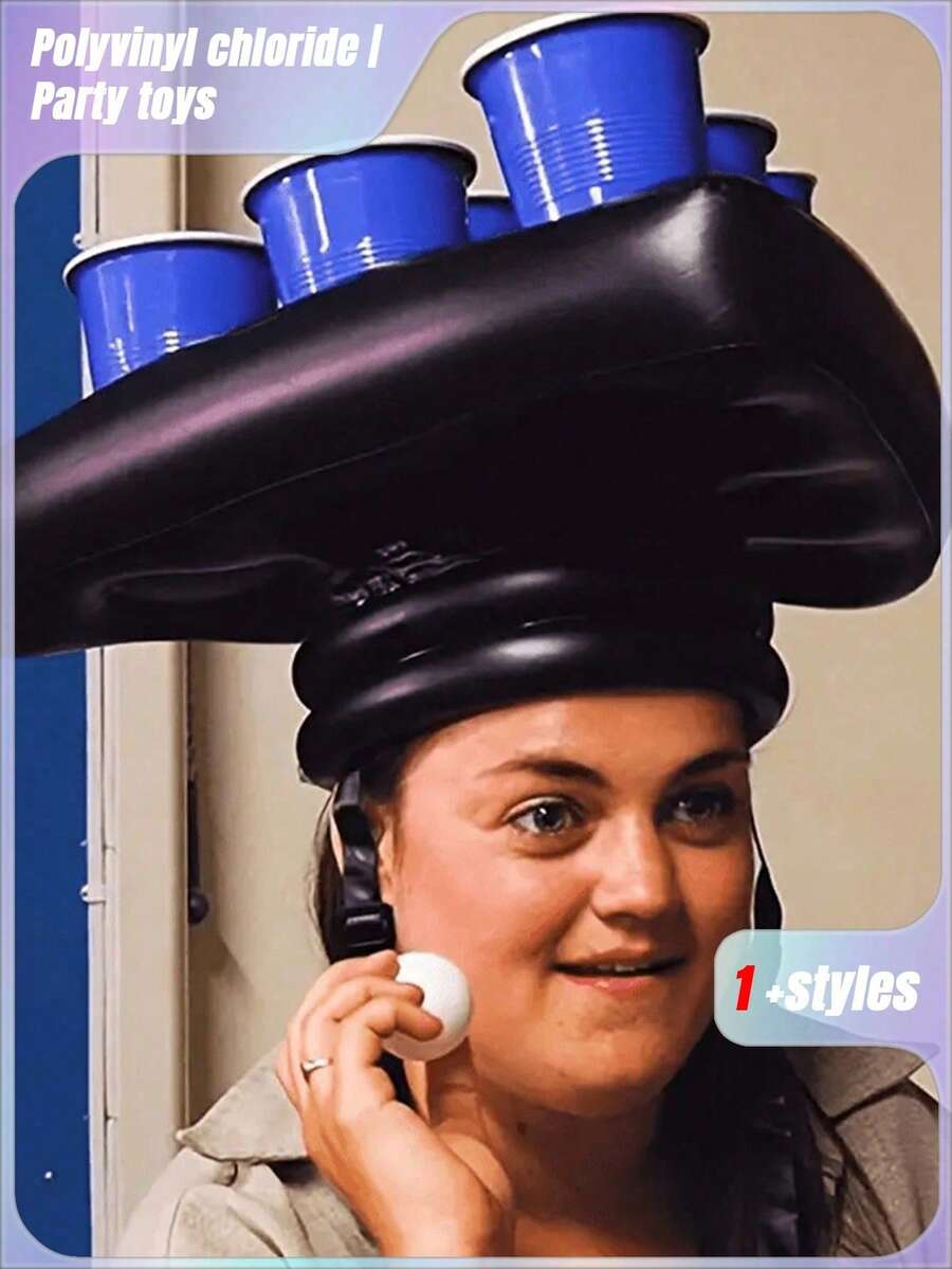 1 chiếc mũ ném vòng vào lon bia bơm hơi - Trò chơi ngoài trời vui nhộn dành cho gia đình, hoàn hảo cho các trò chơi uống rượu ở quán bar và các buổi tiệc sinh nhật (Chỉ bao gồm mũ) - Xem 1