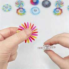 12pcs Finger Spinner Set - Mixed Colors & Patterns, Durable Plastic Stress Relief Toys, Suitable For Birthday Party Favors, Piñata Fillers, Classroom Rewards, Holiday Giveaways (Randomly Mixed), Vibrant Designs - 12Pcs Random - View 4