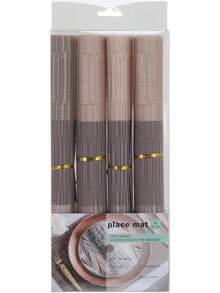 kit 4 peças LUGAR AMERICANO PVC x45x30cm BEGE - Bege - Visão 3