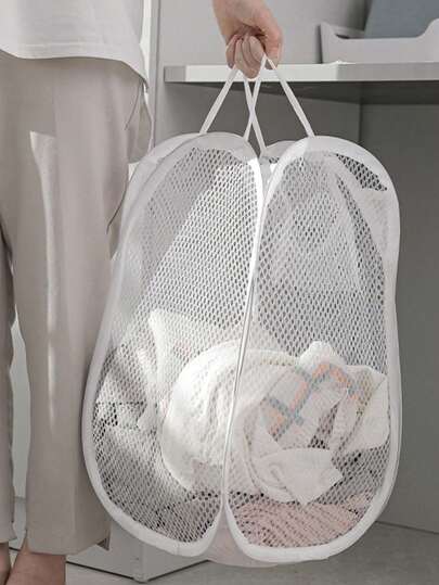 洗衣篮，可折叠大容量洗衣收纳篮，儿童洗衣篮，网状洗衣篮，家用洗衣篮，适用于宿舍、酒店、家庭、开学季、圣诞节、圣诞装饰、卧室装饰、房间装饰、圣诞礼物、圣诞装饰、家居圣诞装饰