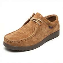 Sapatos Casuais e de Negócios em Couro Legítimo, Parte Superior em Pele de Porco com Sola Antiderrapante, Adequado para Ocasiões Casual Business no Outono/Inverno, Fácil de Limpar - caqui - Visão 14