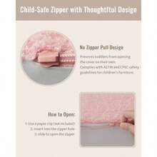 Blissful Diary Sofá para niños 2 en 1 suave para niños pequeños plegable silla para niños pequeños cómoda sofá convertible para tumbona muebles para niños para sala de juegos regalo para - Concha rosa rosa - Ver 7