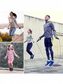 Dây nhảy điều chỉnh được với tay cầm bọc xốp và trục bi, bền bỉ, thích hợp cho tập luyện tại nhà, giảm cân, phù hợp cho người mới bắt đầu. - Nhiều màu - Xem 7