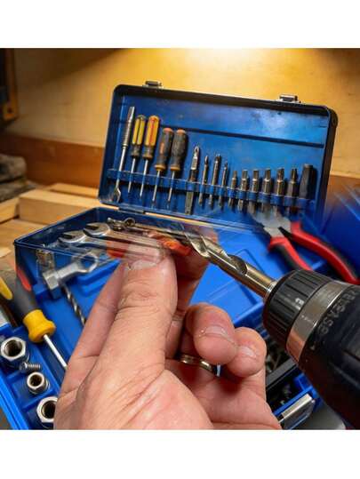 3pcs/Set Drilling Guide Set, Vertical Square Locator, V-Groove Mounting Design, More Wear-Resistant And Durable Than Round Guides, Made Of Plastic, No Batteries Required.