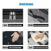 1个可折叠床底鞋盒，布艺鞋盒，带透明盖、窗口和2个提手 - 彩色 - 查看 6