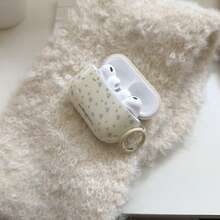 早春蓝色花卉+圆形指环 Pro 3/Pro 2/4/3/2 耳机盒，时尚女士耳机盒，简约风格 - 米白色 - 查看 10
