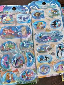 创意海洋世界摇摆水贴纸 3D 剪贴簿 DIY 日记文具贴纸装饰学校用品礼品 - color - 查看 4