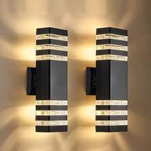 Customizable Outdoor Wall Lamp, Acrylic Rectangular/Cylindrical Appearance, Indoor/Outdoor Home Decor Lighting, LED E27 Bulb Suitable For Patio, Staircase, Street, Indoor/Outdoor, Living Room, Bathroom, Kitchen, Bedroom, Corridor - E27 Outdoor Wall Lamp - View 9