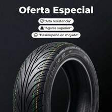 Neumático 130/70-12, adecuado para el tráfico urbano y terrenos irregulares, que ofrece una tracción robusta y una resistencia duradera a los pinchazos, para vehículos de transporte cotidiano. - Negro - Ver 7