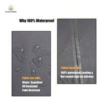 FandJ Outdoor - Fundas para muebles de patio impermeables resistentes a los rayos UV 7 piezas funda para sofá seccional 90 pulgadas de ancho x 60 pulgadas de profundidad x 27.5 pulgadas de alto - Gris - Ver 4