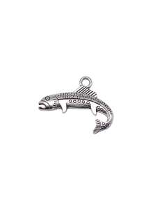 10pcs 24x18mm Fish Charms Pendant For DIY Jewelry Making Necklace Keychain Phone Chain Bracelet Making Accessories Handmade Craft Making Findings - Fish - View 2