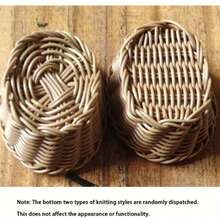 1pc/2pcs/5pcs Add A Touch Of Rustic Charm To Your Special Events And Home Spaces With These Adorable Mini Woven Baskets. Handcrafted From Natural Rattan, Each Basket Features A Sturdy, Curved Handle And A Delicate, Open-Weave Design That Brings Warmth And Texture To Any Setting. Perfect For Wedding Favors, Party Centerpieces, Or Tabletop Decor - A - View 12