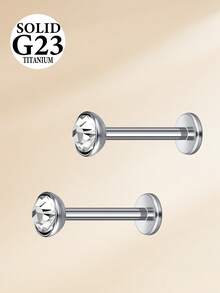 2pcs G23 Titanium Alloy Nose Rings Septum Rings Jewelry 16G Horseshoe Hoop Lip Rings Studs,10mm Nose Piercing Jewelry Earring Jewelry Lip Rings Hoop Cartilage Tragus Earrings Hoop - Silver - View 8