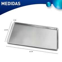 Bluelander Set de 10 Charolas para Hornear 3 * 60 * 40 cm Charolas para Hornear Galletas Charola para Pizza Charolas de Aluminio Bandeja Antiadherente Aptas para Pan Galletas y Pasteles 10 - Pago - Ver 3
