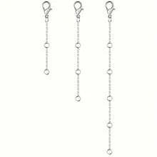 3-Piece Set Of Gold And Silver Stainless Steel Necklace Extenders, Bracelet And Anklet Extenders, Stainless Steel Extenders For Jewelry Making - Silver 3 Pieces - View 3